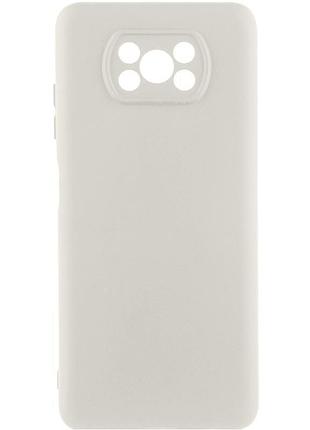 Чехол silicone cover lakshmi full camera (aaa) для xiaomi poco x3 nfc / poco x3 pro белый / white
