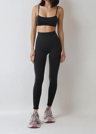 Безшовні легінси в рубчик dark graphite sister’s sport