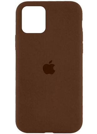 Чохол silicone case full protective (aa) для apple iphone 13 mini (5.4") коричневий / brown