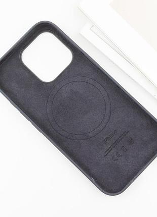 Чохол silicone case (aaa) with magsafe and animation (button) для apple iphone 16 pro max (6.9") black 5