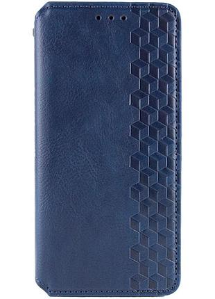 Шкіряний чохол-книжка getman cubic (pu) для oppo a78 4g синій