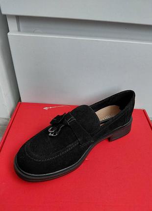 Лоферы из натуральной замши