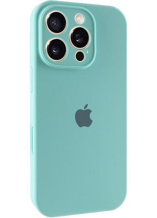 Чохол silicone case full camera protective (aa) для apple iphone 16 pro (6.3") бірюзовий / marine green