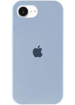 Чехол silicone case full protective (aa) для apple iphone 16e (6.1") голубой / sweet blue
