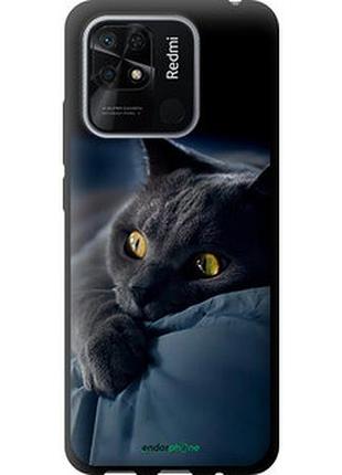 Чохол на xiaomi redmi 10c димчастий кіт "825b-2591-2448"