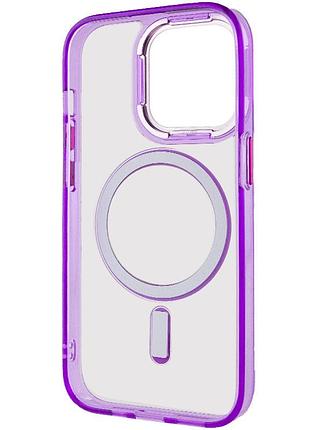 Чехол tpu iris with magsafe для apple iphone 13 pro max (6.7") фиолетовый 4