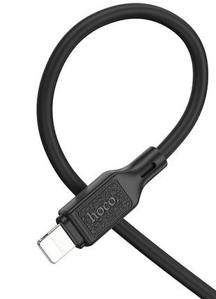 Дата кабель hoco x90 cool silicone usb to lightning (1m) black 3