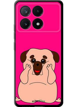 Чехол на xiaomi poco x6 pro весёлый мопс "4908b-3497-2448"
