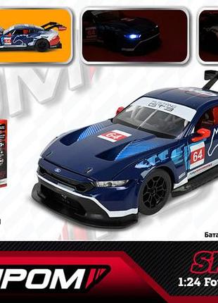 Машина автопром мет. арт. 661293a(b) (12шт/2) 1:24 ford mustang gt3（2024), бат,світло,звук,відкр.двері,у короб. 24,5*12см