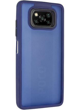 Чохол tpu+pc lyon frosted для xiaomi poco x3 nfc / poco x3 pro navy blue