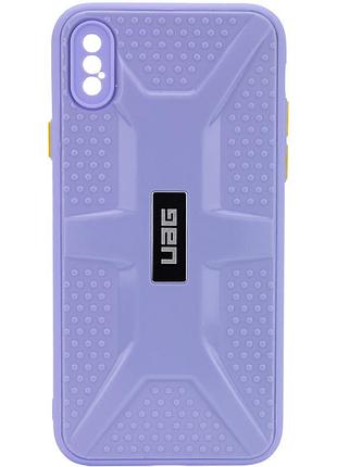 Чохол tpu+pc uag для apple iphone xs max (6.5") бузковий