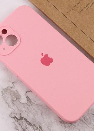 Чехол silicone case full camera protective (aa) для apple iphone 14 plus (6.7") розовый / light pink 4