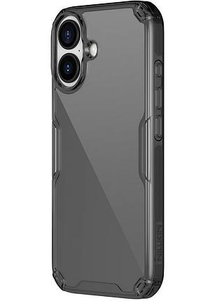 Tpu чехол nillkin nature pro series для apple iphone 17 (6.3") черный (прозрачный)