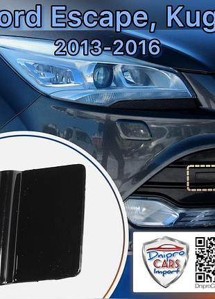 Ford escape, kuga 2013-2016 заглушка (гладка) під гак переднього бампера, cj5z17a900ab