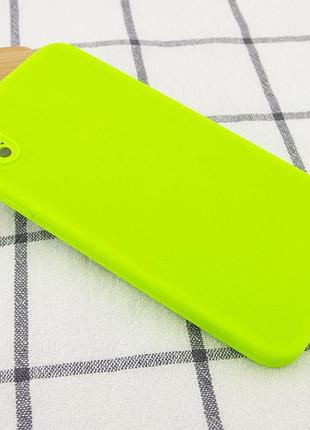 Чехол silicone case square full camera protective (aa) nologo для apple iphone x / xs (5.8") салатовый / neon green 2