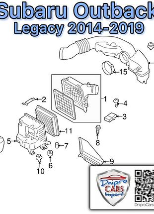 Корпус воздушного фильтра нижний subaru legacy (2014–2019) original, 46052al00b