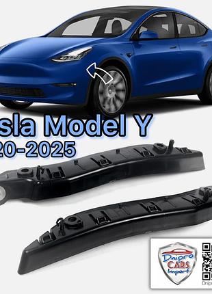Tesla model y 2020-2025 крепление, кронштейн левый переднего бампера, 149377000b
