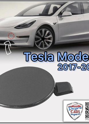Tesla model 3 2017-2023 заглушка, кришка буксирувального гака бампера переднього, 108417300e