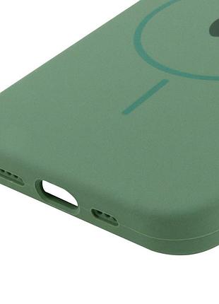 Чохол silicone case full protective (aa) with magsafe для apple iphone 15 plus (6.7") зелений / pine green 5