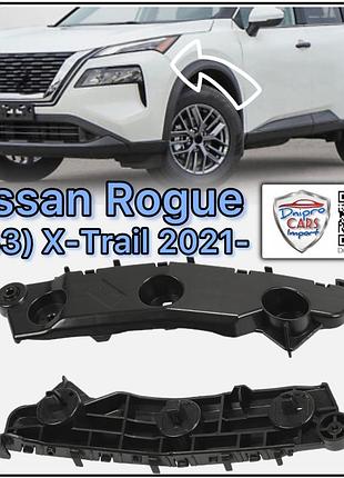 Nissan rogue, x-trail t33 с 2021 левый кронштейн, крепление переднего бампера, 622236ra0a