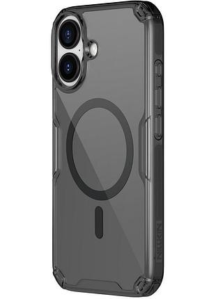 Tpu чехол nillkin nature pro magnetic для apple iphone 17 (6.3") черный (прозрачный)