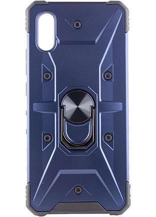 Ударопрочный чехол pathfinder ring для xiaomi redmi 9a синий / navy