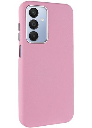 Кожаный чехол leather case metal buttons для samsung galaxy a15 4g/5g / m15 5g light pink