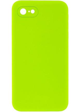 Чохол silicone case square full camera protective (aa) nologo для apple iphone 7/8/se (2020) (4.7") салатовий / neon green