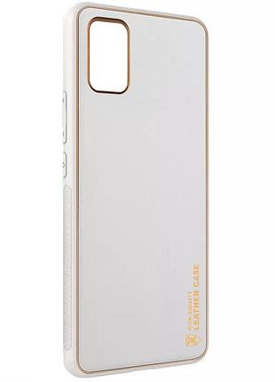 Шкіряний чохол xshield для samsung galaxy a04s білий / white