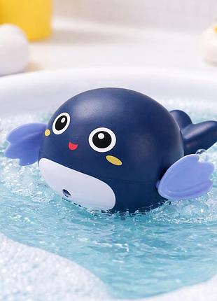 Заводна іграшка для купання кит що плаває bath toys, синій