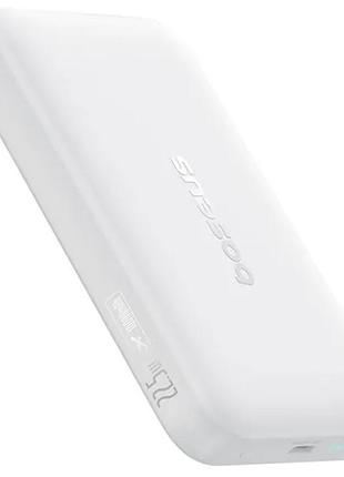 Портативное зу power bank baseus enerfill fm11 ultra-mini 22.5w с бзу 10000mah (p1008210e123) white