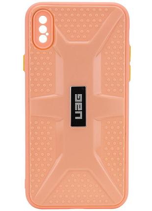 Чехол tpu+pc uag для apple iphone xs max (6.5") розовый