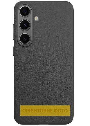 Кожаный чехол leather case (aaa) для samsung galaxy s25 edge black