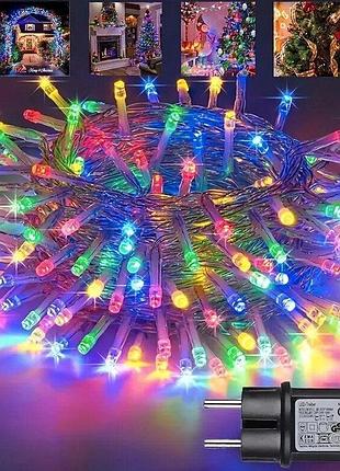 Світлодіодна гірлянда 220v 400 led різнокольорова. lu991multi (1 ящ. = 60 шт.)