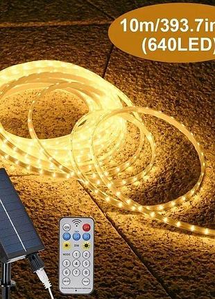 Led гірлянда з сонячною батареєю 10 м (тепле біле світло). ma762 (1 ящ. = 30 шт.)
