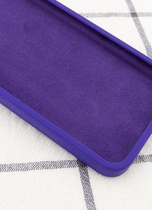 Чехол silicone case square full camera protective (aa) nologo для apple iphone 11 pro max (6.5") фиолетовый / ultra violet 3