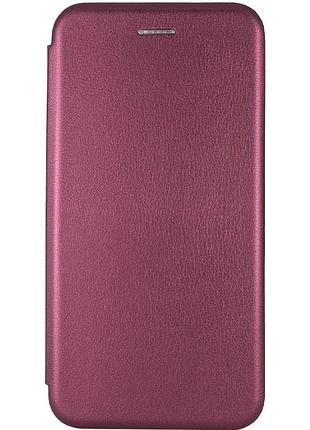 Кожаный чехол-книжка classy для apple iphone 11 (6.1") бордовый