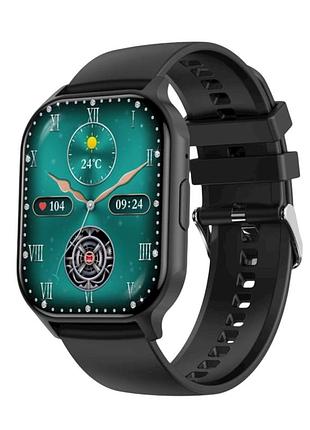Смарт-часы hk26 (black) 2.04" amoled - стильные умные часы с звонками, пульсометром и голосовым помощником