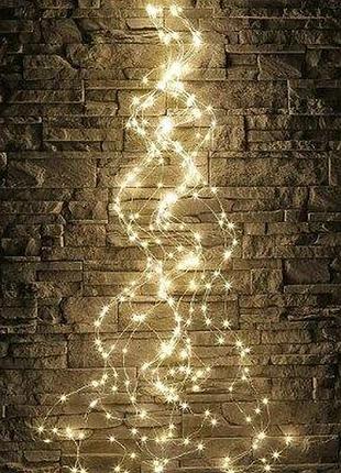 Гирлянда quot; конский хвостquot; 500 led 20 нитей 2.5м теплый белый, 220v ma404warmwhite (1ящ.=200шт.)