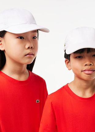 Детская унисекс бейсболка хлопковая кепка lacoste на 8-9 лет объем 53 см