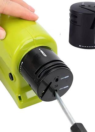 Точилка для ножів та ножиць 2в1, knife sharpener, від батарейок