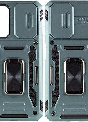 Ударостійкий чохол camshield army ring для xiaomi redmi 10 зелений / light green
