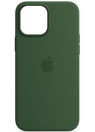 Чехол silicone case (aaa) with magsafe для apple iphone 13 pro (6.1") зеленый / clover