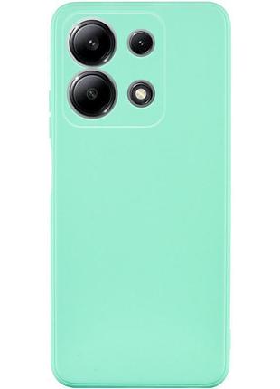 Силиконовый чехол candy full camera для xiaomi redmi note 13 4g зеленый / menthol