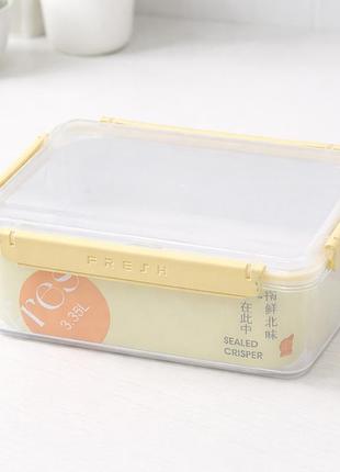 Герметичный пищевой контейнер fresh 2,1л с клипсами 18,5х11,5х10,8см fresh