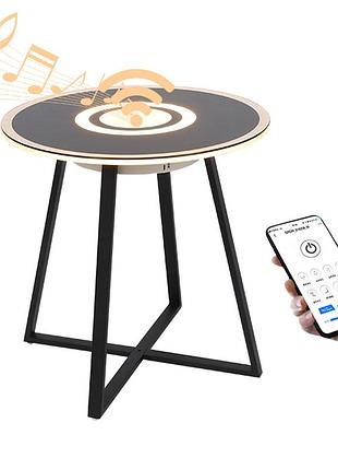 Скляний журнальний столик з rgb підсвіткою, bluetooth, usb