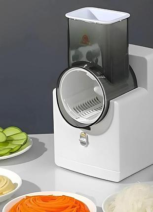 Електрична овочерізка 3в1, vegetable cutter + насадки