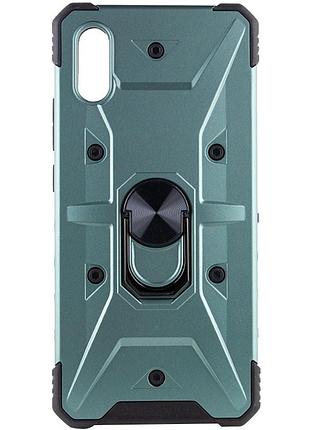 Ударопрочный чехол pathfinder ring для xiaomi redmi 9a зеленый / green