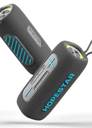 Колонка портативная bluetooth, от usb, 10 вт, hopestar p32, серый