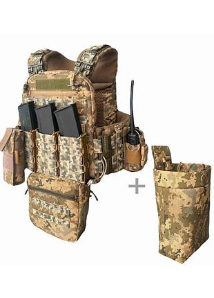 Плитоноска gen.7 cordura 1000d 28*35 см + 7 підсумків піксель